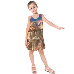 Canyon Dramatic Landscape Sky Kids  Sleeveless Dress by Celenk