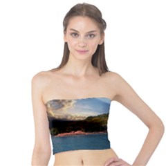 Island God Rays Sky Nature Sea Tube Top