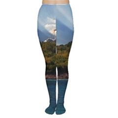 Island God Rays Sky Nature Sea Women s Tights