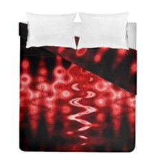 Red And Black Wave Pattern Duvet Cover Double Side (full/ Double Size) by Celenk