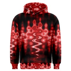 Red And Black Wave Pattern Men s Overhead Hoodie