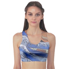 Harvard Mayfair Hokusai Chalk Wave Fuji Sports Bra