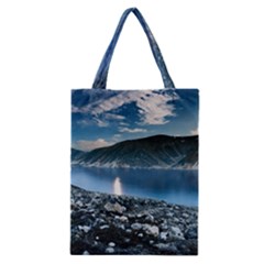 Shore Mountain Water Landscape Classic Tote Bag by Celenk
