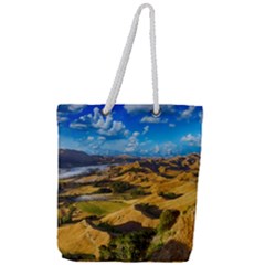 Hills Countryside Landscape Rural Full Print Rope Handle Tote (large) by Celenk