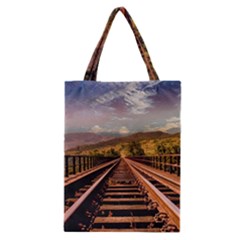Railway Track Travel Railroad Classic Tote Bag by Celenk
