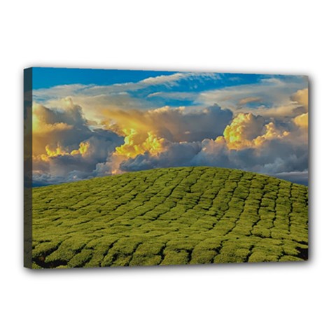 Sunrise Hills Landscape Nature Sky Canvas 18  X 12  by Celenk