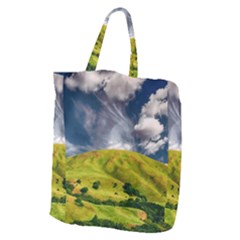 Hill Countryside Landscape Nature Giant Grocery Zipper Tote by Celenk