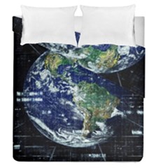 Earth Internet Globalisation Duvet Cover Double Side (queen Size) by Celenk