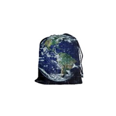 Earth Internet Globalisation Drawstring Pouches (xs)  by Celenk