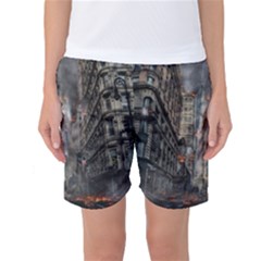 Destruction War Conflict Death Women s Basketball Shorts by Celenk