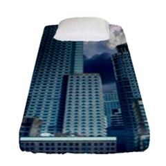 Tower Blocks Skyscraper City Modern Fitted Sheet (single Size) by Celenk