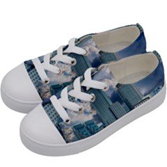 Tower Blocks Skyscraper City Modern Kids  Low Top Canvas Sneakers by Celenk