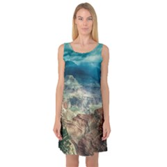 Canyon Mountain Landscape Nature Sleeveless Satin Nightdress by Celenk