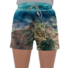 Canyon Mountain Landscape Nature Sleepwear Shorts by Celenk