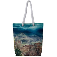 Canyon Mountain Landscape Nature Full Print Rope Handle Tote (small)