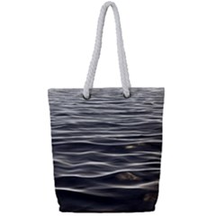 Texture Background Water Full Print Rope Handle Tote (small)