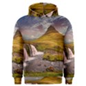 Nature Mountains Cliff Waterfall Men s Overhead Hoodie View1