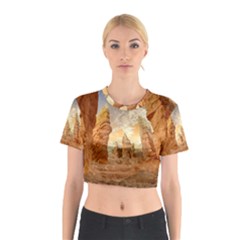 Canyon Desert Landscape Scenic Cotton Crop Top by Celenk