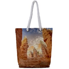 Canyon Desert Landscape Scenic Full Print Rope Handle Tote (small)