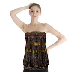 Hot As Candles And Fireworks In Warm Flames Strapless Top by pepitasart