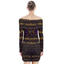 Hot As Candles And Fireworks In Warm Flames Long Sleeve Off Shoulder Dress View2