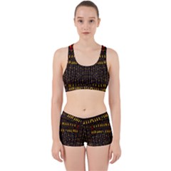 Hot As Candles And Fireworks In Warm Flames Work It Out Sports Bra Set by pepitasart