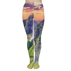 Waterfall Landscape Nature Scenic Women s Tights