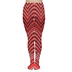 Red Wave Pattern Women s Tights