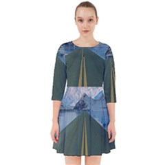 Road Ice Landscape Smock Dress by Celenk