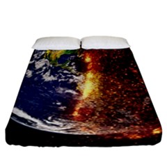 Climate Change Global Warming Fitted Sheet (california King Size) by Celenk