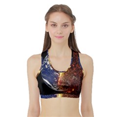 Climate Change Global Warming Sports Bra With Border by Celenk