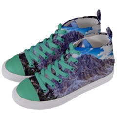 Rock Sky Nature Landscape Stone Women s Mid-top Canvas Sneakers by Celenk