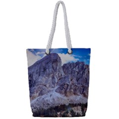 Rock Sky Nature Landscape Stone Full Print Rope Handle Tote (small)