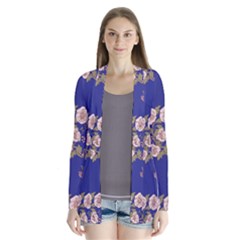 Ndigo Bedding Floral Drape Collar Cardigan