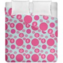 Blue Retro Dots Duvet Cover Double Side (California King Size) View2