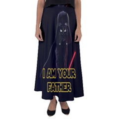 Darth Vader Cat Flared Maxi Skirt by Valentinaart
