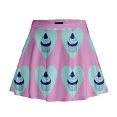 Cupcakes In Pink Mini Flare Skirt by snowwhitegirl