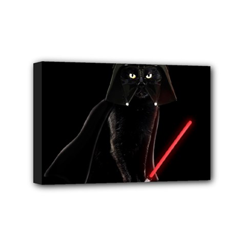 Darth Vader Cat Mini Canvas 6  X 4  by Valentinaart
