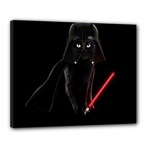 Darth Vader Cat Canvas 20  X 16  by Valentinaart