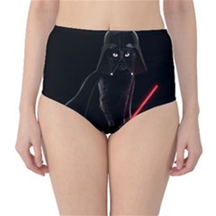 Darth Vader Cat High-waist Bikini Bottoms by Valentinaart