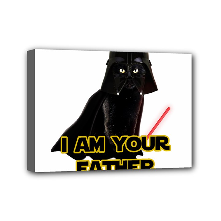 Darth Vader Cat Mini Canvas 7  x 5 