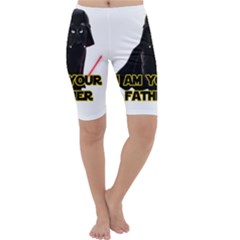 Darth Vader Cat Cropped Leggings  by Valentinaart