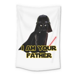 Darth Vader Cat Small Tapestry by Valentinaart