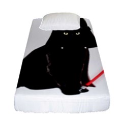 Darth Vader Cat Fitted Sheet (single Size) by Valentinaart