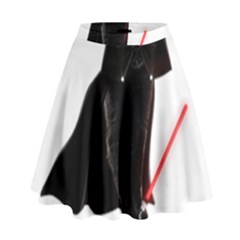 Darth Vader Cat High Waist Skirt by Valentinaart