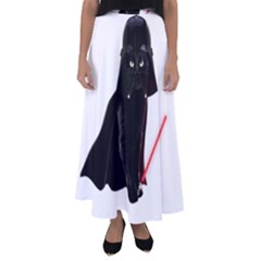 Darth Vader Cat Flared Maxi Skirt by Valentinaart