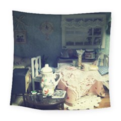 Abandonded Dollhouse Square Tapestry (large)