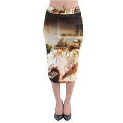 Dollhouse Christmas Midi Pencil Skirt