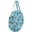 Groundhog Day Pattern Giant Round Zipper Tote View3