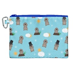 Groundhog Day Pattern Canvas Cosmetic Bag (xl) by Valentinaart